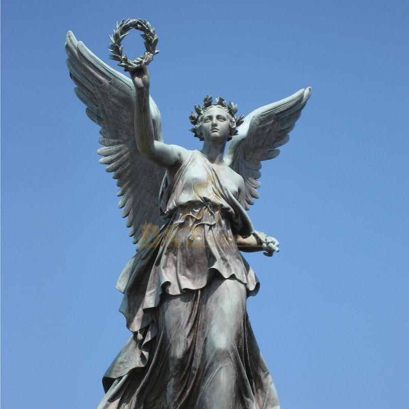 Outdoor Large Decoration Metal Crafts Bronze Angel Statue Garden