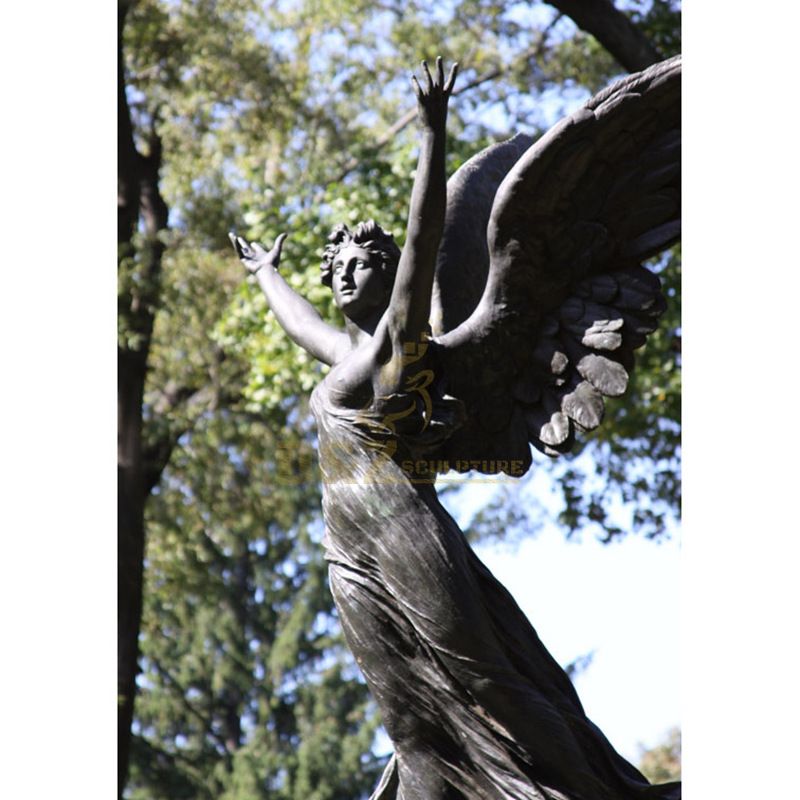 Outdoor Life-size Girl Bronze Sculpture Casting Process Angel Bronze Statue