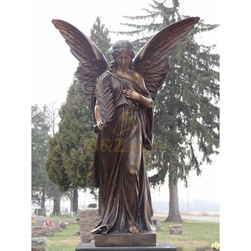 Life Size Decorative Antique Bronze Angel Statue