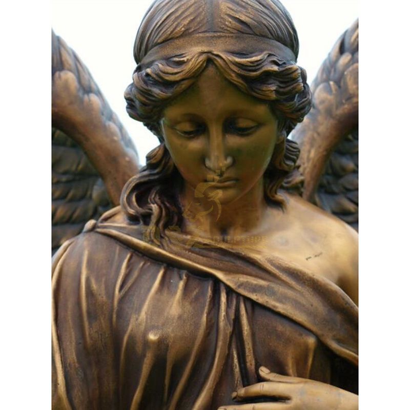 Life Size Decorative Antique Bronze Angel Statue