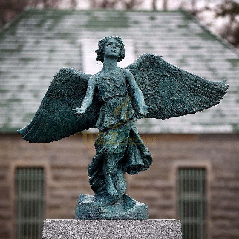 Custom Outdoor Large Bronze Angel Sculpture
