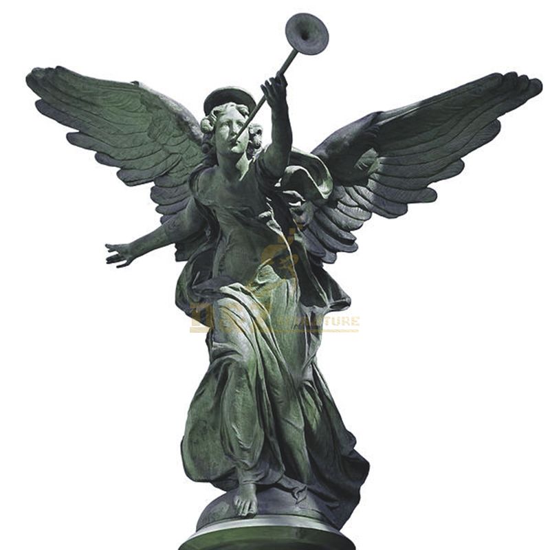 Wholesale Cast Bronze Music Sculpture And Playing Instrument Angel Statue