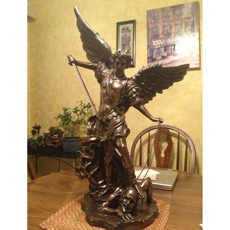 Garden Decor Life Size Bronze Saint Michael Archangel Statue