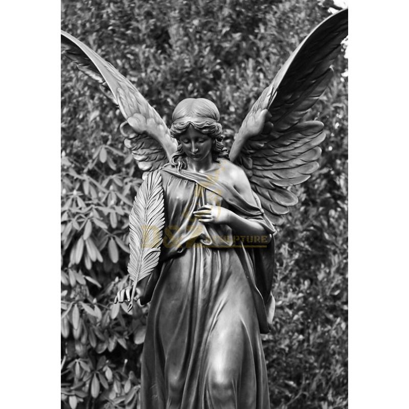Bronze Weeping Angel Figurine Statue Sculpture