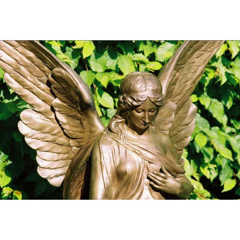 Life Size Garden Decorative Metal Art Casting Woman Winged Antique Bronze Angel Statue