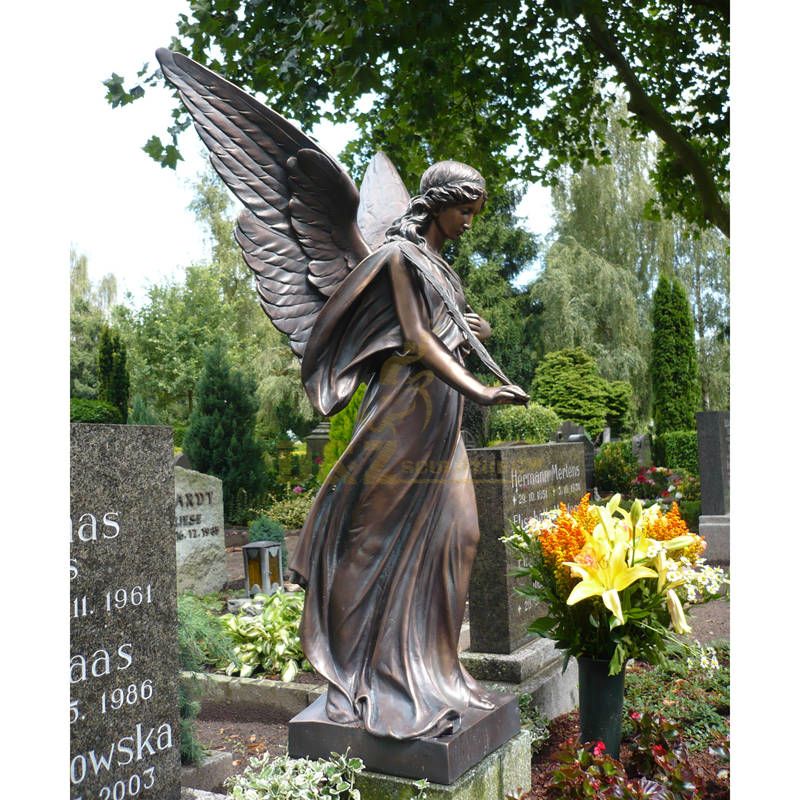 Religious Church Bronze Graveyard Angel Statue