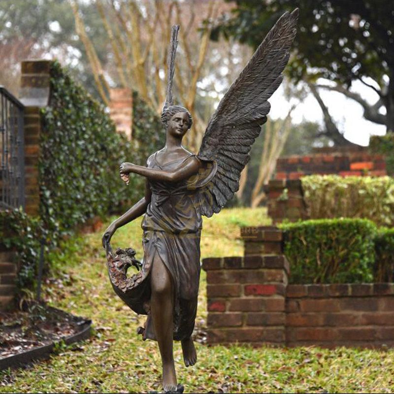 Garden Furniture Outdoor Angel Statue Bronze Art Cast