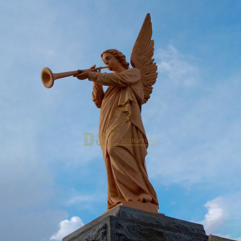 Cemetery Life Size Bronze Angel Statue With Wings