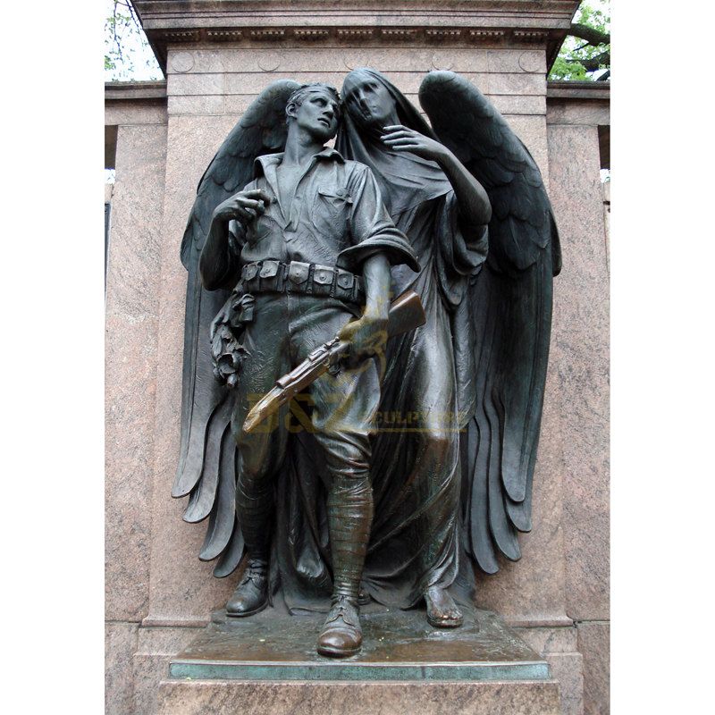 Hand Carve Bronze Life Size Angel Statue