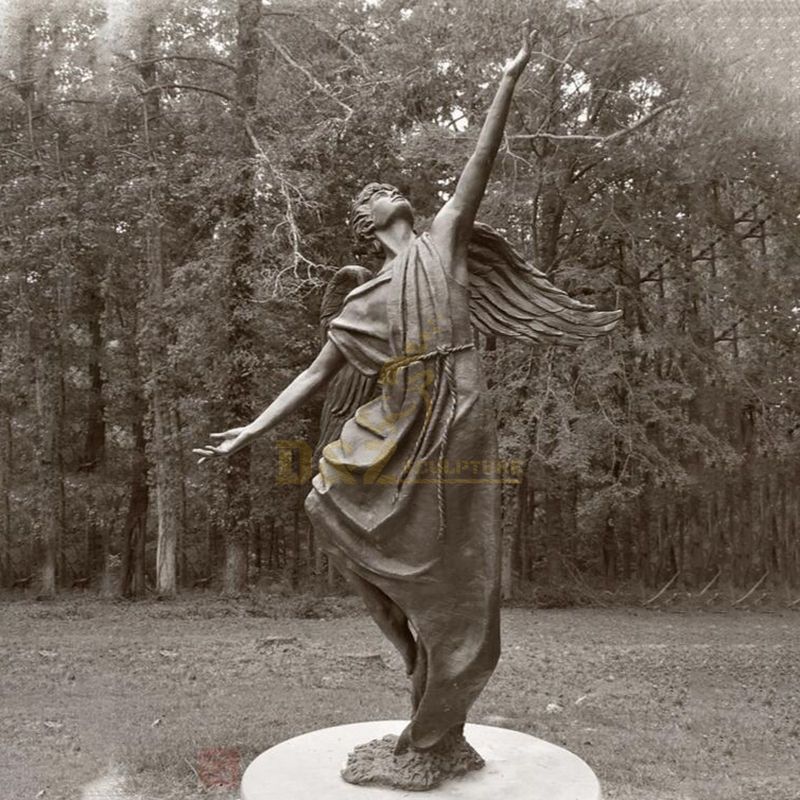 Customized Lost-Wax Cast Bronze Angel Statue Sculpture