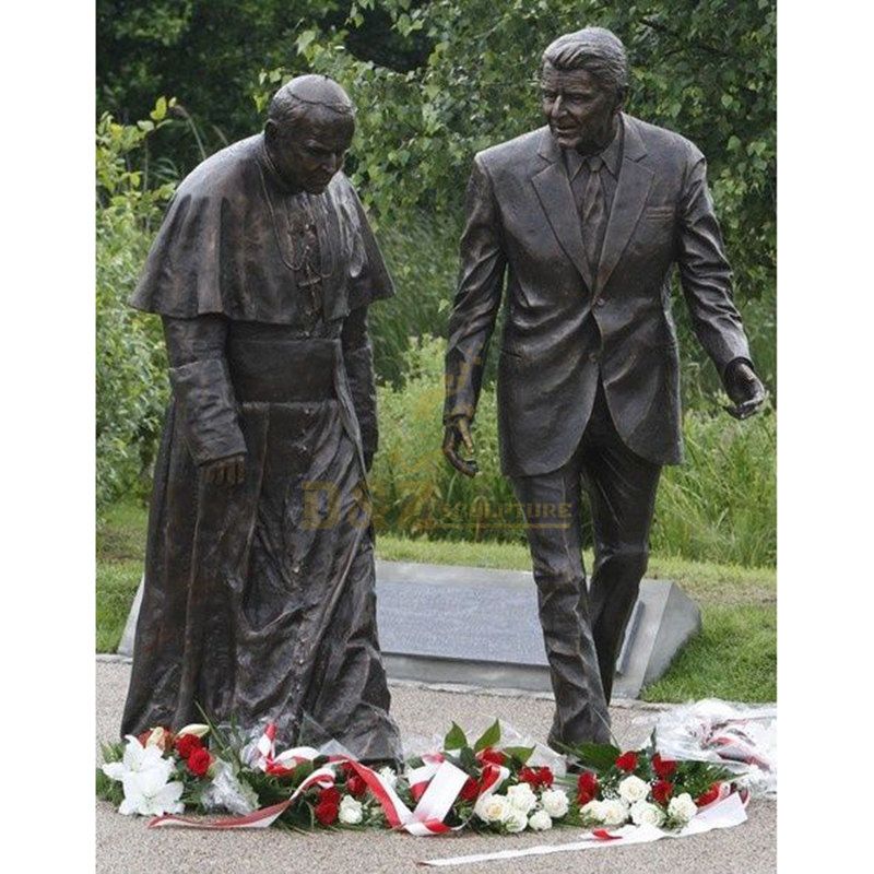 Decorative Outdoor Cast Bronze John Paul II Statue