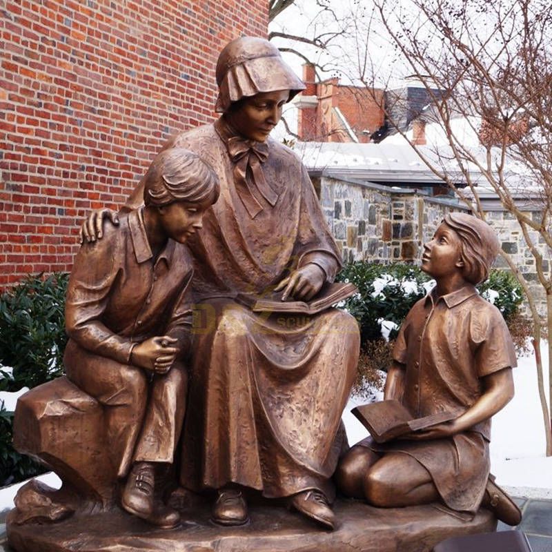 Religious Church Sculpture National Shrine Of Saint Elizabeth Ann Seton Teaching Bronze Statue