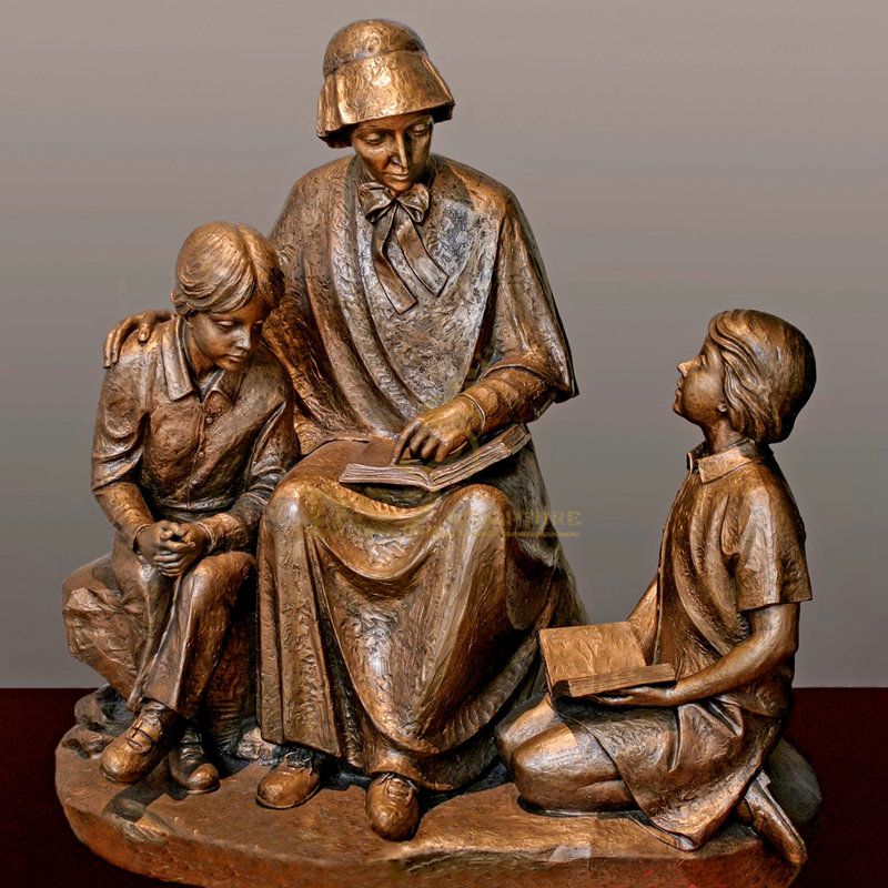 Religious Church Sculpture National Shrine Of Saint Elizabeth Ann Seton Teaching Bronze Statue