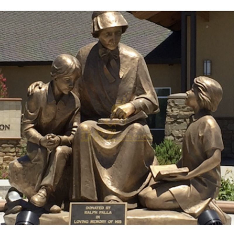 Religious Church Sculpture National Shrine Of Saint Elizabeth Ann Seton Teaching Bronze Statue