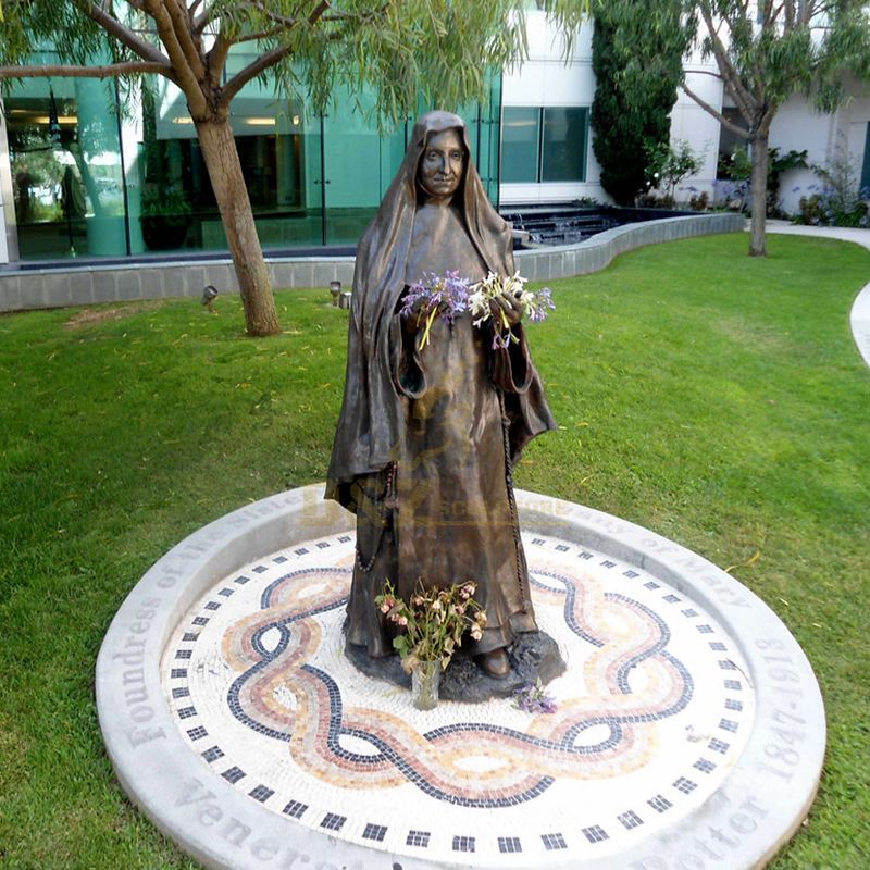 Bronze Catholic Statue Of Saint Mother Teresa