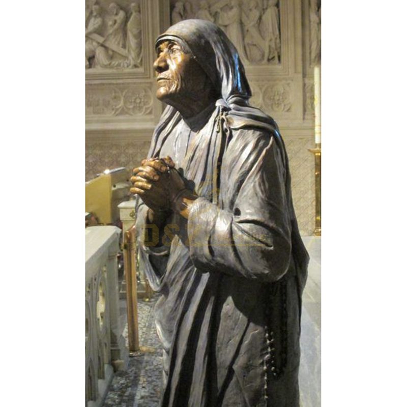 Famous Celebrity Mother Teresa Life Size Bronze Figure For Sale