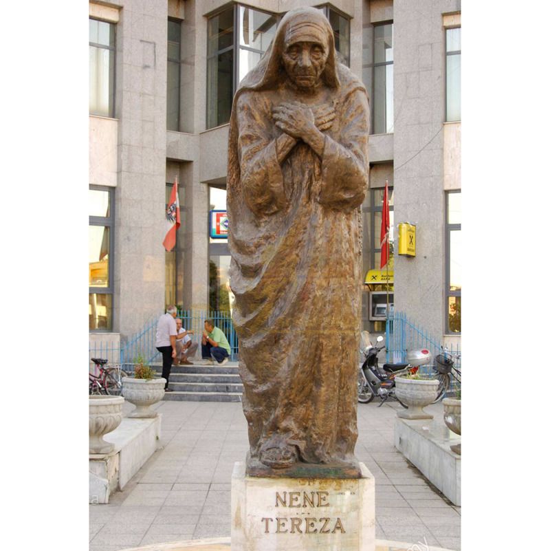 Famous Celebrity Mother Teresa Life Size Bronze Figure For Sale