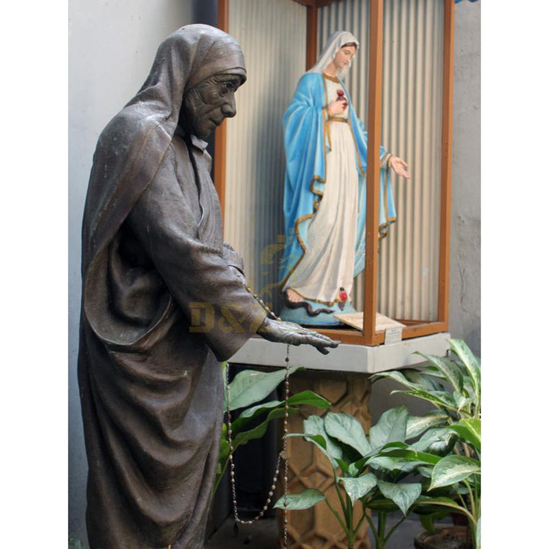 Wholesale Church Decorations Bronze Life Size Mother Teresa Statue