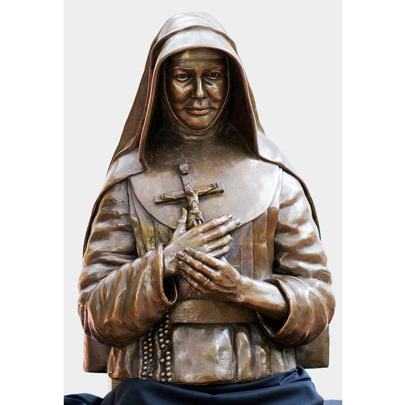 Customized Catholicism Nun bronze mother Teresa And Girl Statue