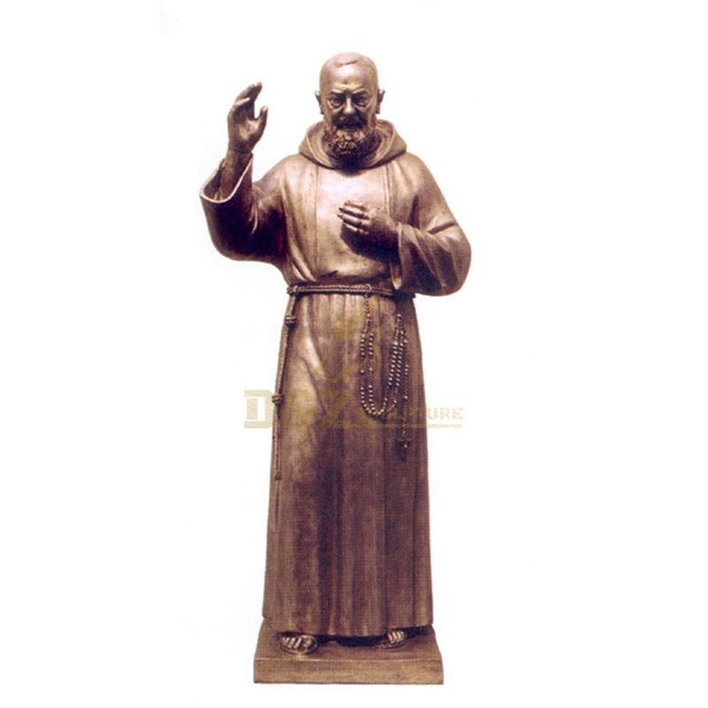 Christian Religious Saint Figure Statues Padre Pio Statue For Church Outdoor Decor