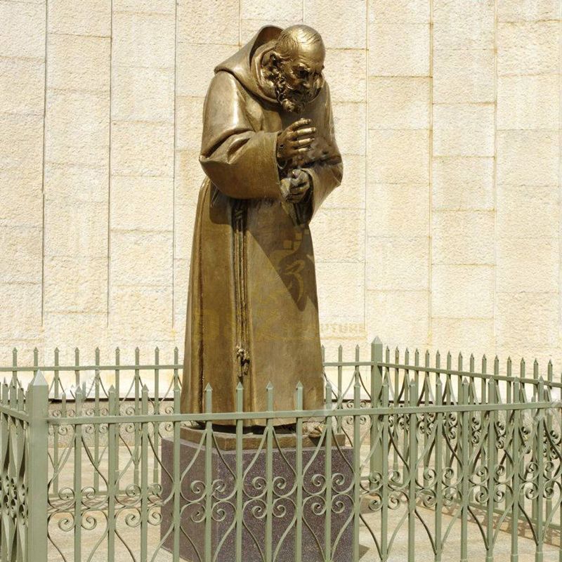 Christian Religious Saint Figure Statues Padre Pio Statue For Church Outdoor Decor