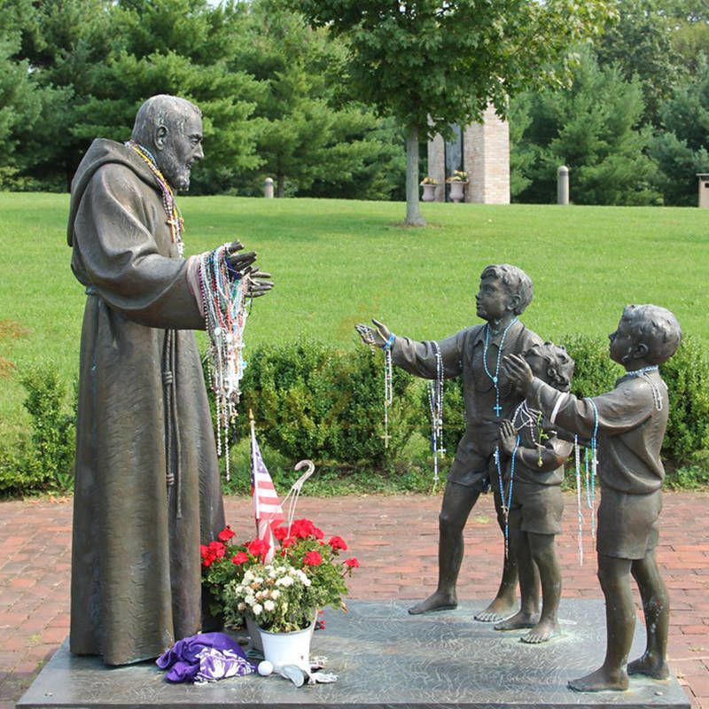 Christian Religious Saint Figure Statues Padre Pio Statue For Church Outdoor Decor