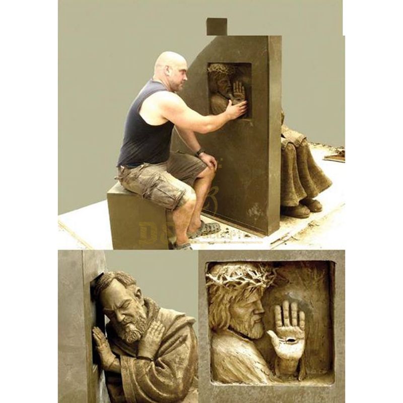 Customized Size Outdoor Garden Decoration Hand Cast Bronze Padre Pio Sculpture