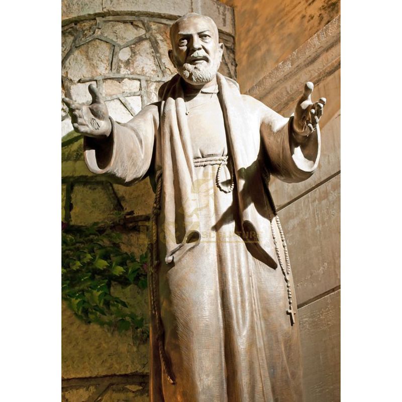 Bronze Figurines St Padre Father Pio Catholic Statues Saint Padre Pio