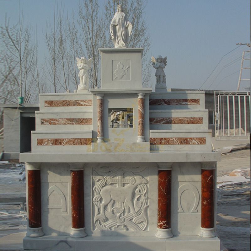 Antique White Marble Altar Table For Church
