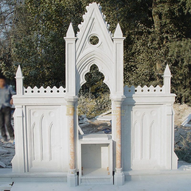 Antique White Marble Altar Table For Church