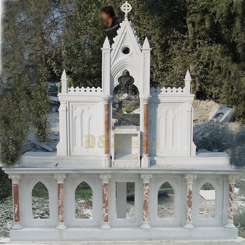 Antique White Marble Altar Table For Church