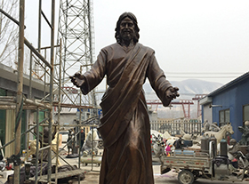 Garden Art Antique Life Size Meditating Jesus Statue