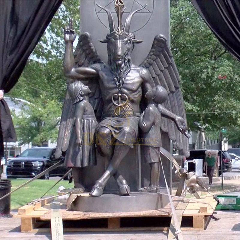 Classical Design Satan Sculpture Bronze Satanic Monument