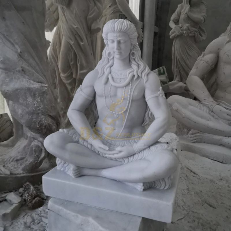 Lifesize Factory Price Indian Hindu God Lord Shiva Stone Marble Statue