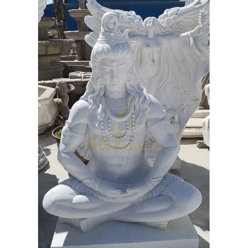 Lifesize Factory Price Indian Hindu God Lord Shiva Stone Marble Statue