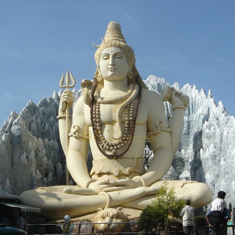 Life Size White Marble Stone Lord Shiva Statue