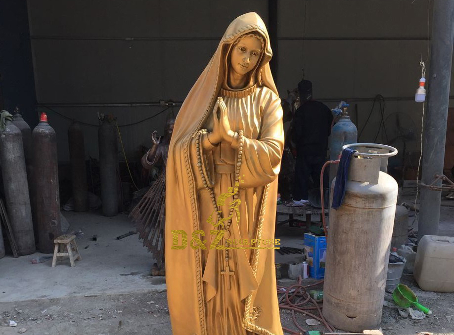 Life Size Handmade Virgin Mary Figurine Fiberglass Religion Sculpture