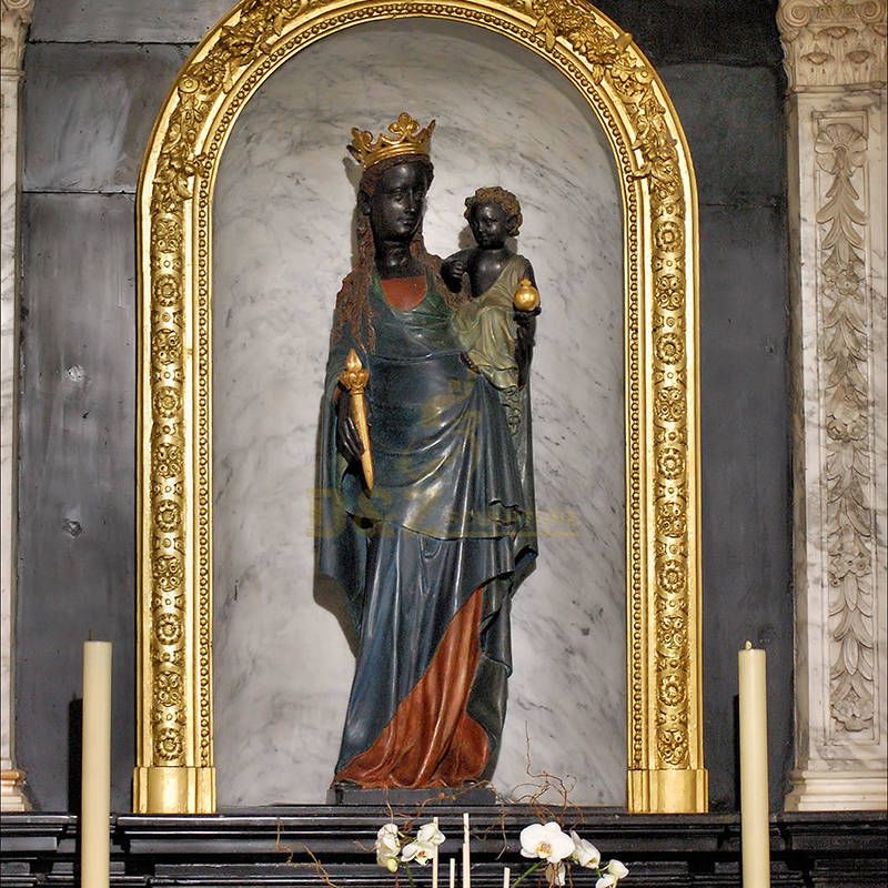Fiberglass Religious Sculpture Black Madonna Statue