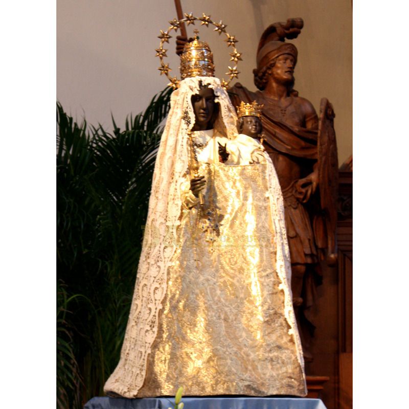 Fiberglass Religious Sculpture Black Madonna Statue