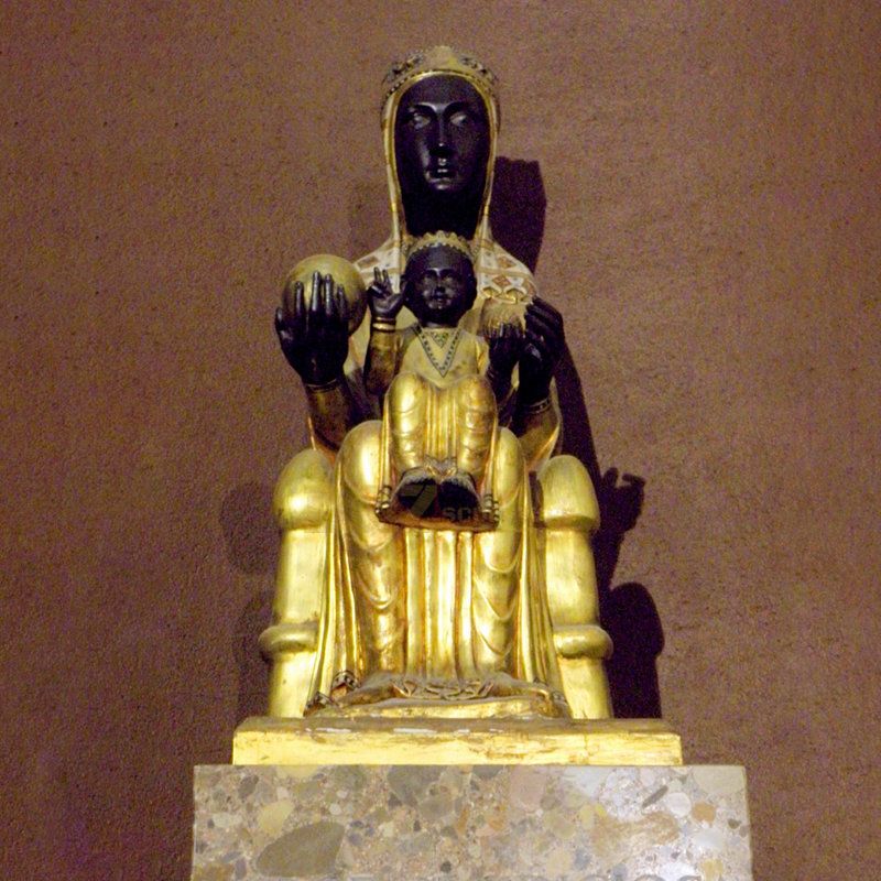 Premium Quality Black Madonna Child Statue Fiberglass Religion Sculpture