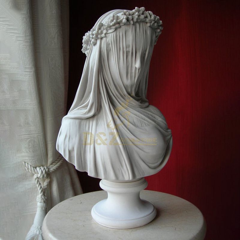 Famous Artwork Indoor Decoration Virgin Mary Marble Bust Statue