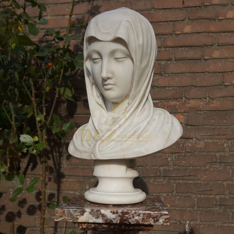 Hot Product Marble Life Size Virgin Mary Bust Statue