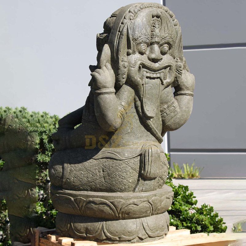 Factory Custom Black Stone Carved Ganesha