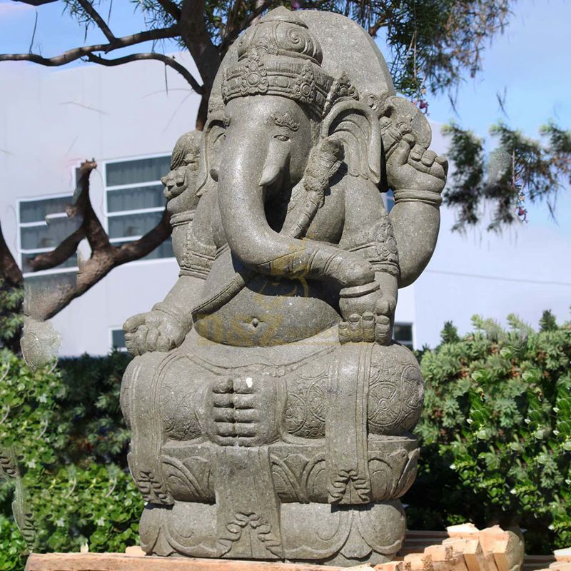 Factory Custom Black Stone Carved Ganesha