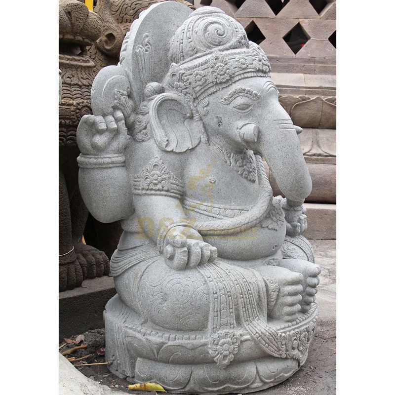 Pure White Marble Stone God Of Ganesha Moorti