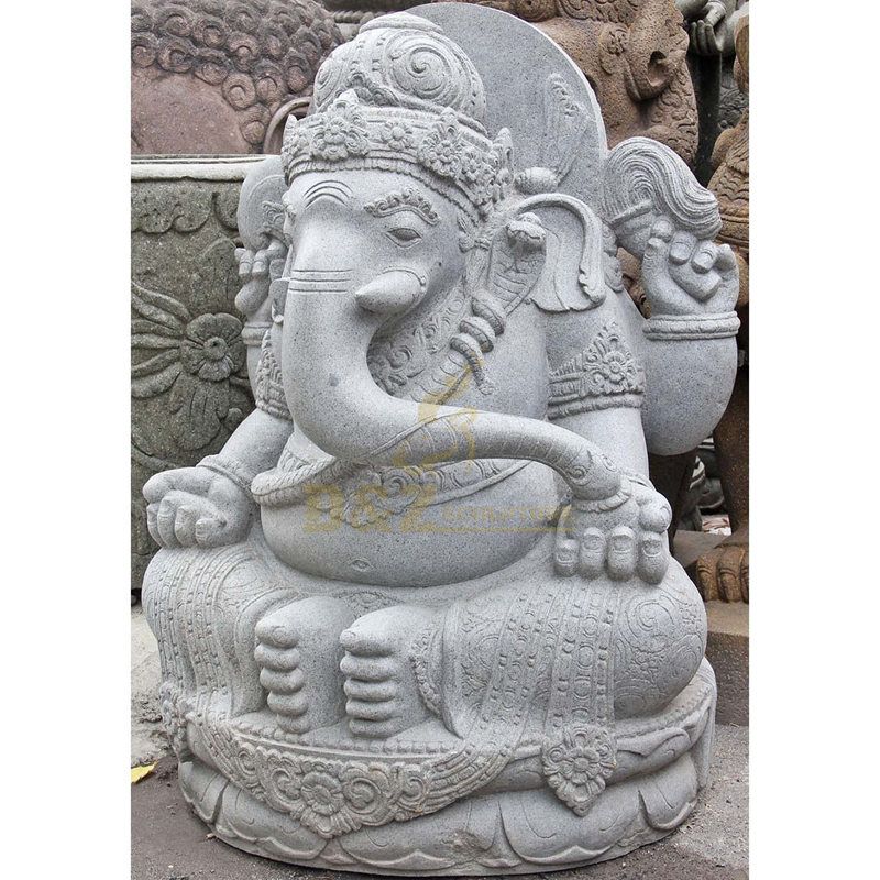 Pure White Marble Stone God Of Ganesha Moorti