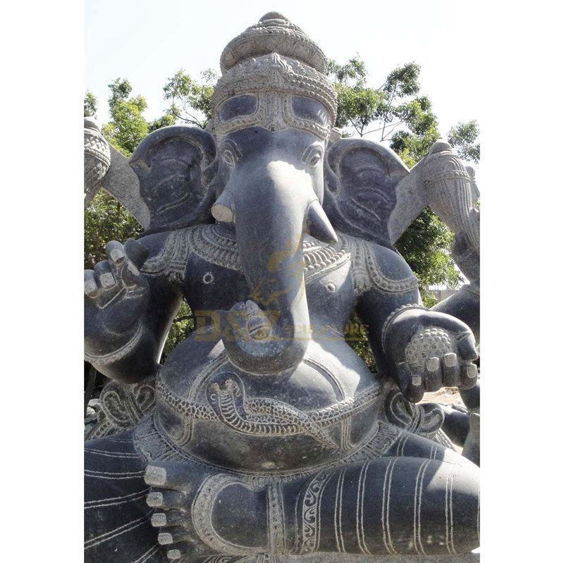 Stone Powder Material Religious Murti Ganesha Statue