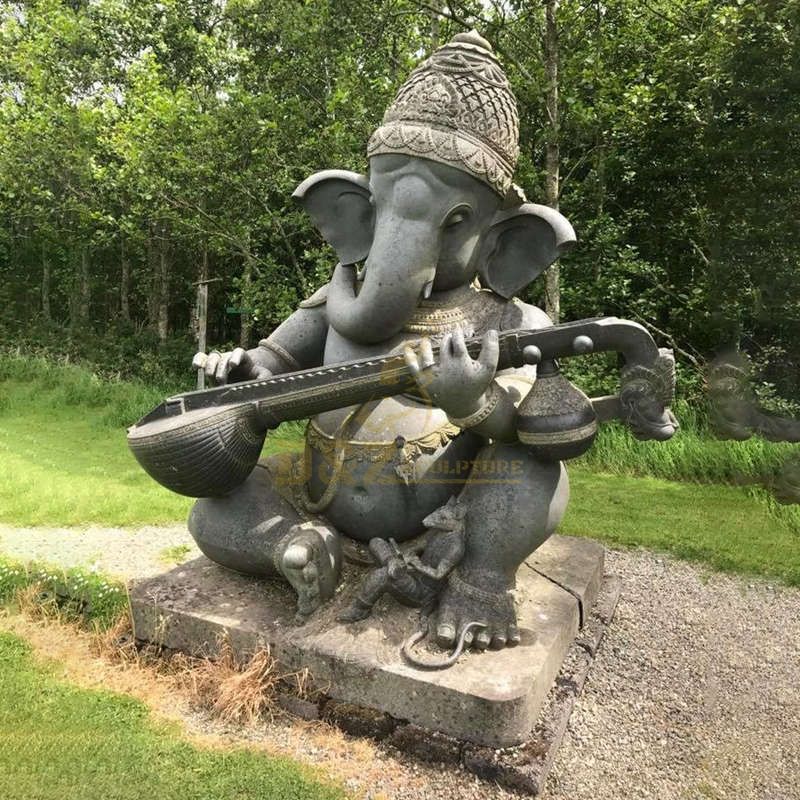 Stone Art Hindu Sculpture Ganesha Religious
