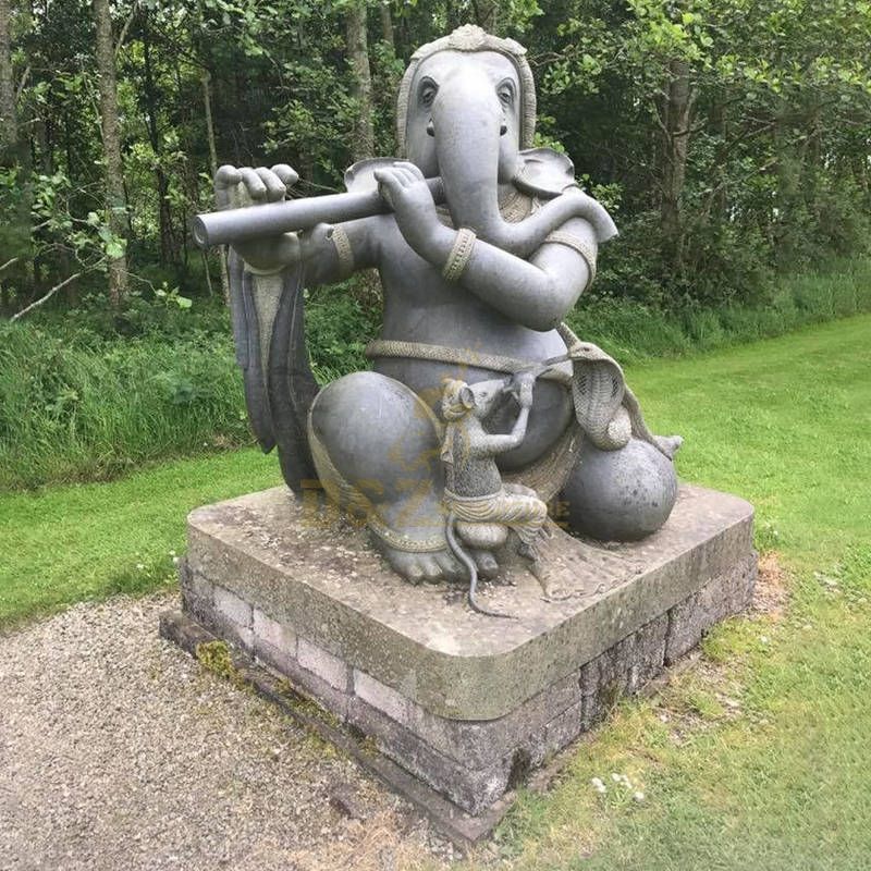 Handmade Indian Ganesha Statue Elephant Sculpture