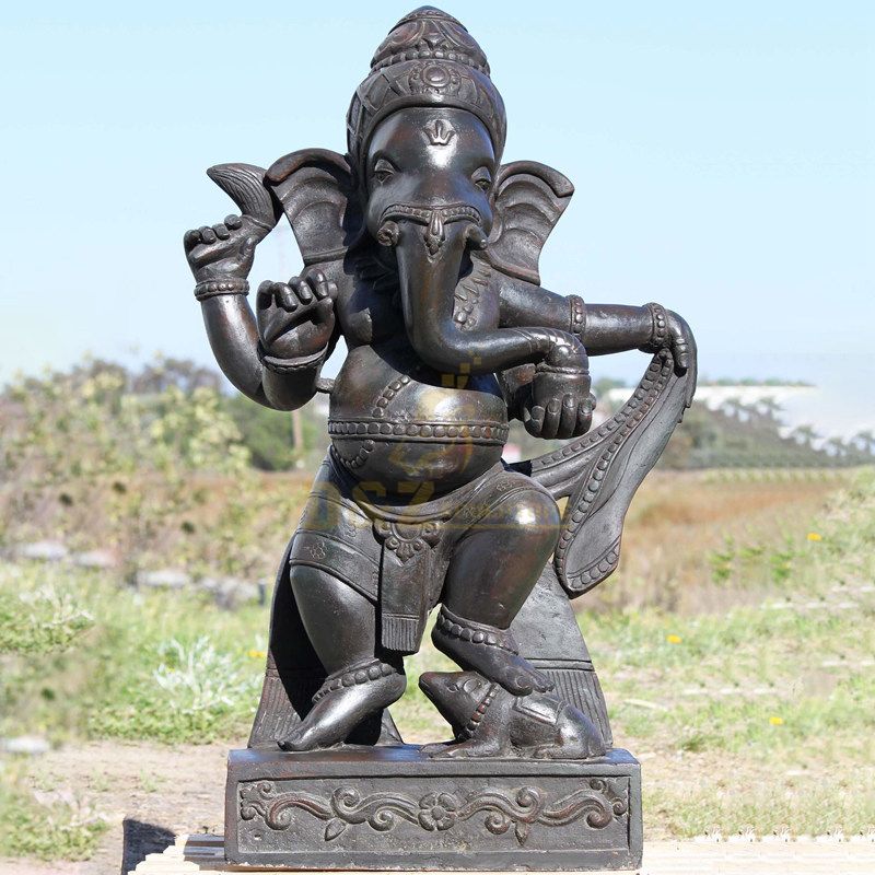 Custom Bronze India Elephant God Statue Religious Sculpture